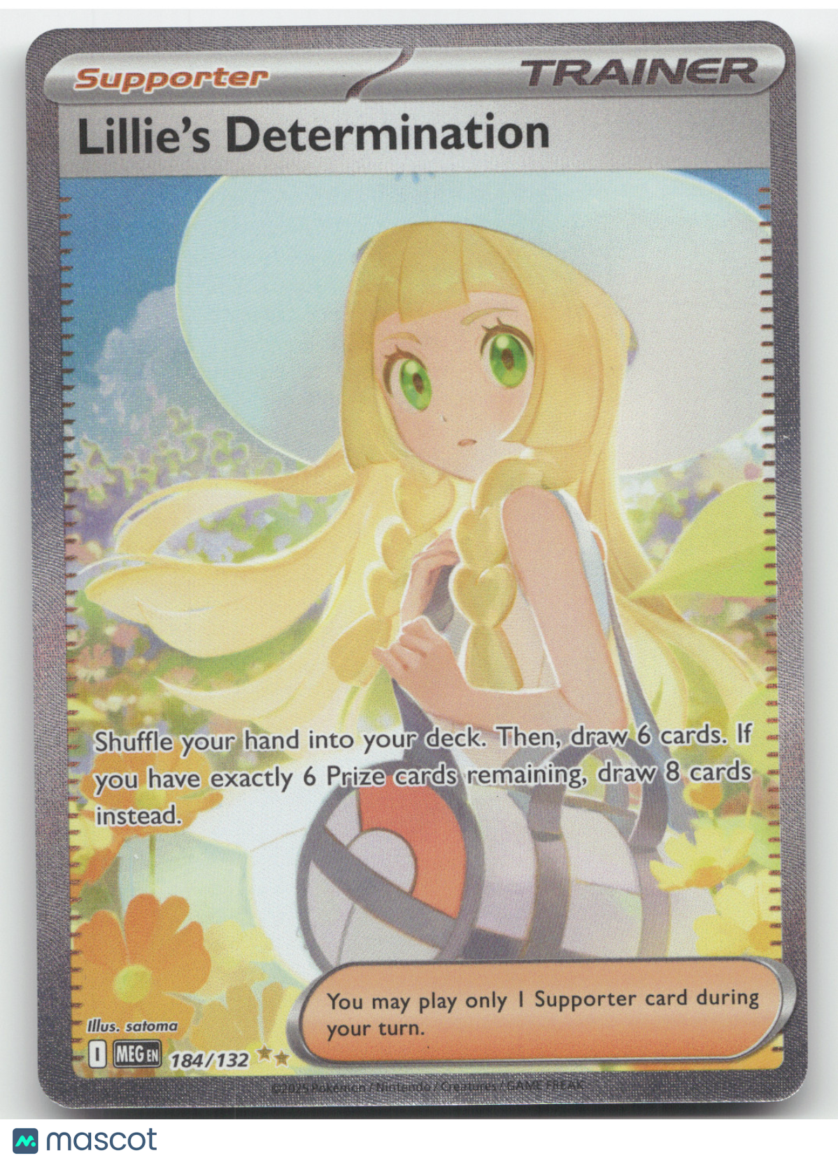 2025 Mega Evolution Lillie's Determination Secret Rare #184/132