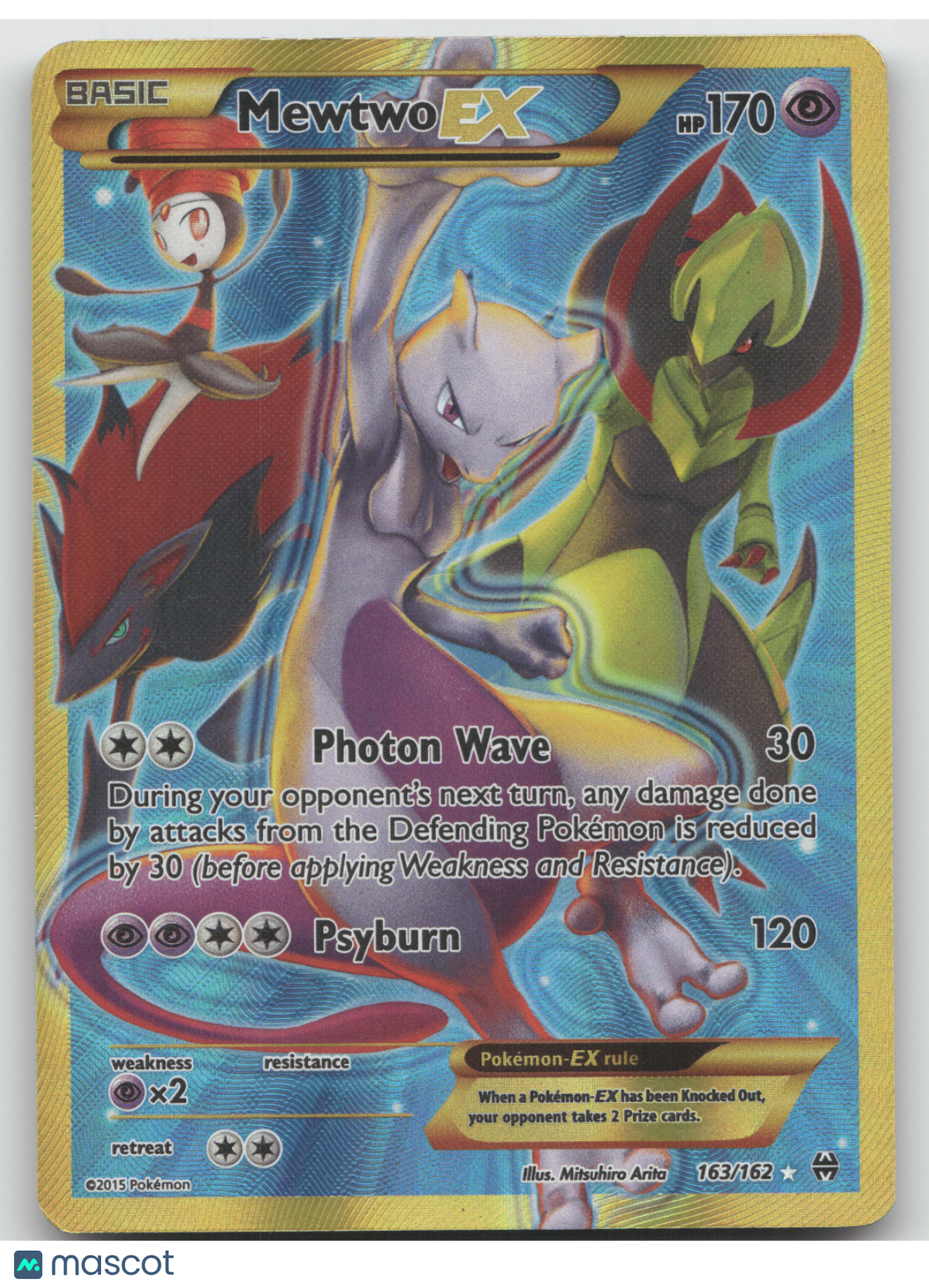 2015 XY BREAKthrough Mewtwo EX Secret Rare #163/162