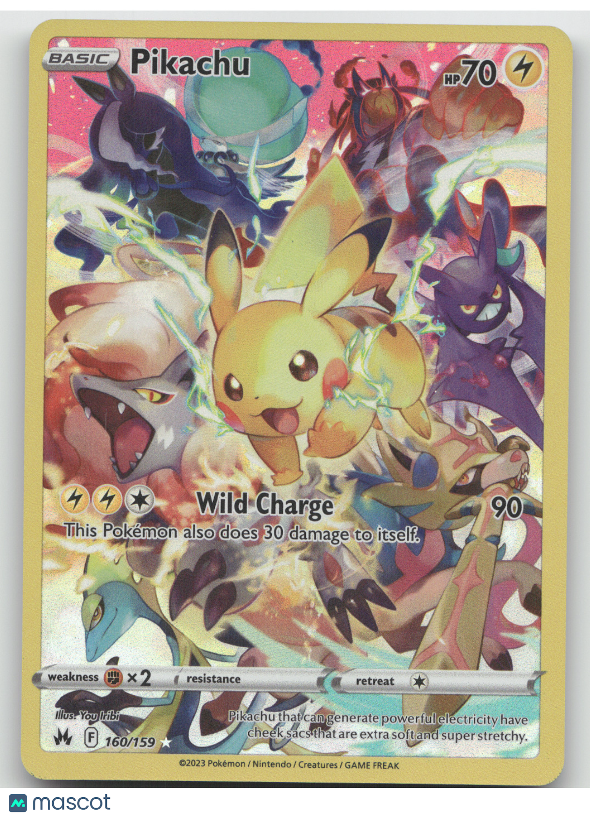 2023 SWSH Crown Zenith Pikachu Secret Rare #160/159