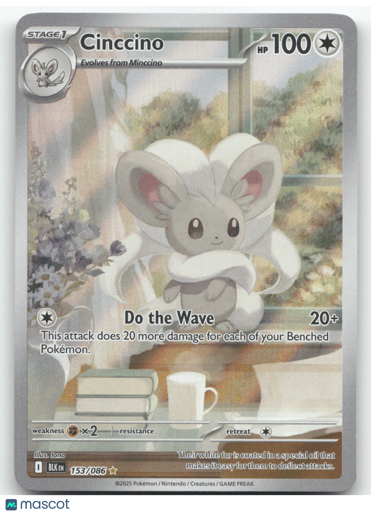 2025 Scarlet & Violet Black Bolt Cinccino Secret Rare #153/086