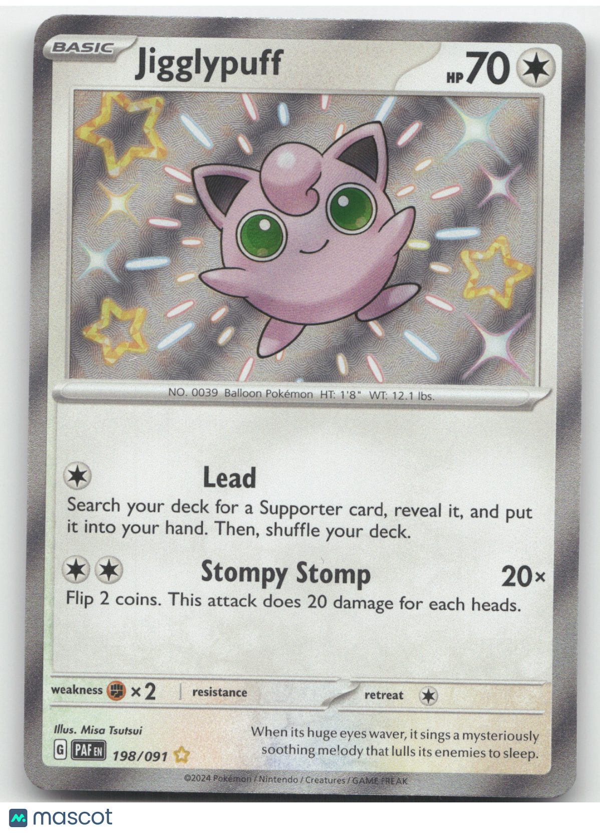 2024 S&V Paldean Fates Jigglypuff Secret Rare #198/091