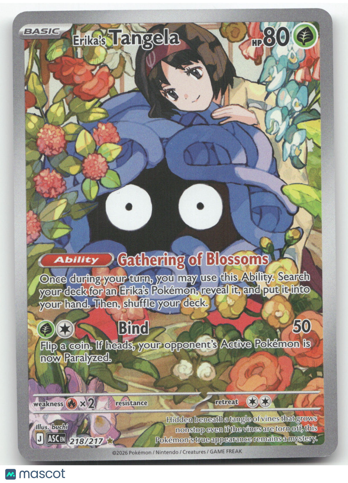 2026 Mega Evolution Ascended Heroes Erika's Tangela Secret Rare #218/217