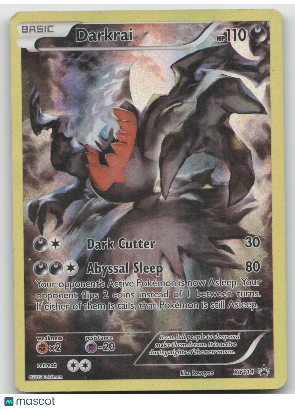 2016 XY Evolutions Darkrai Black Star Promo #XY114