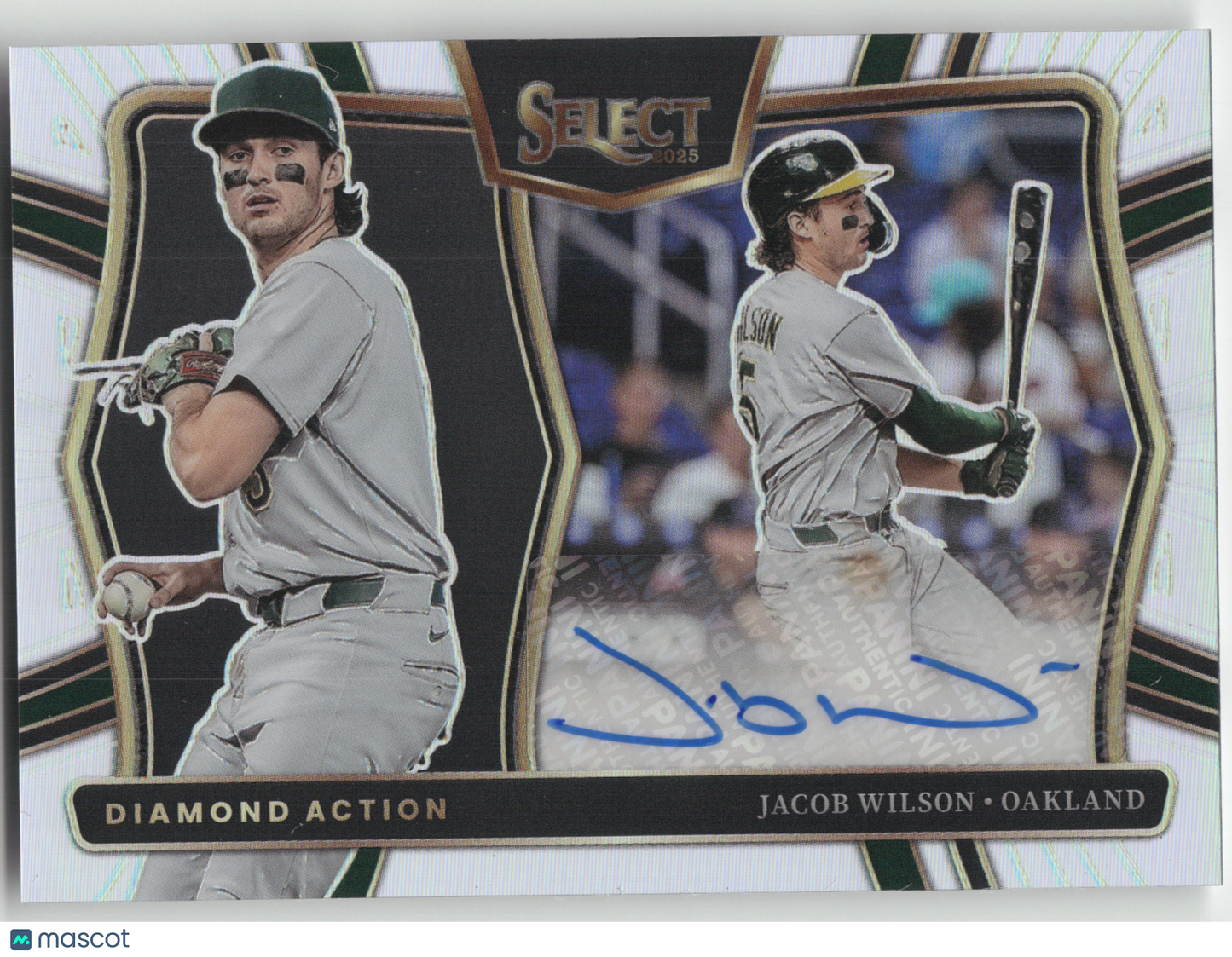 2025 Panini Select Prizm Diamond Action Jacob Wilson Auto