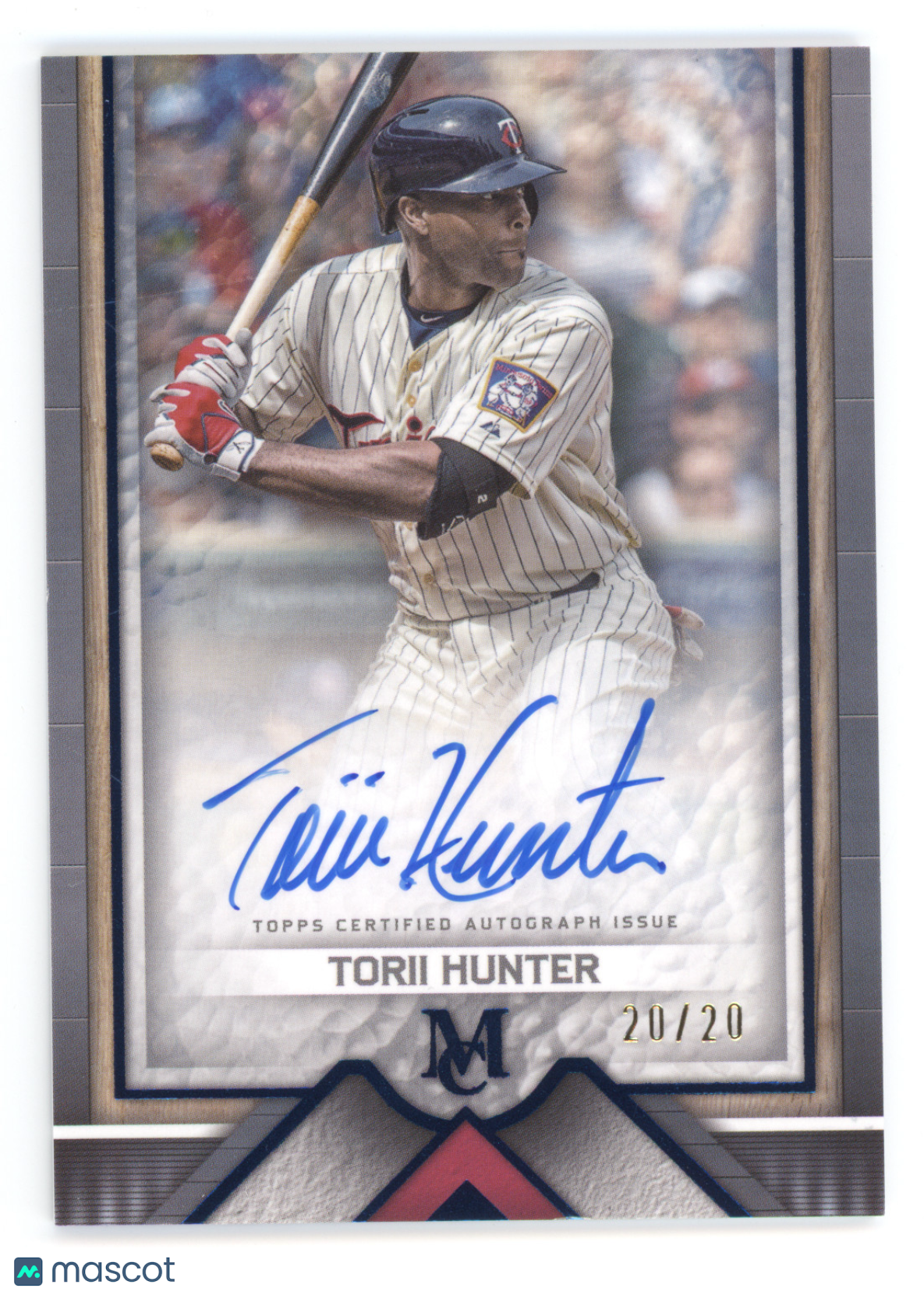 2023 Topps Museum Collection Torii Hunter #AA-TH 20/20 Archival Autograph