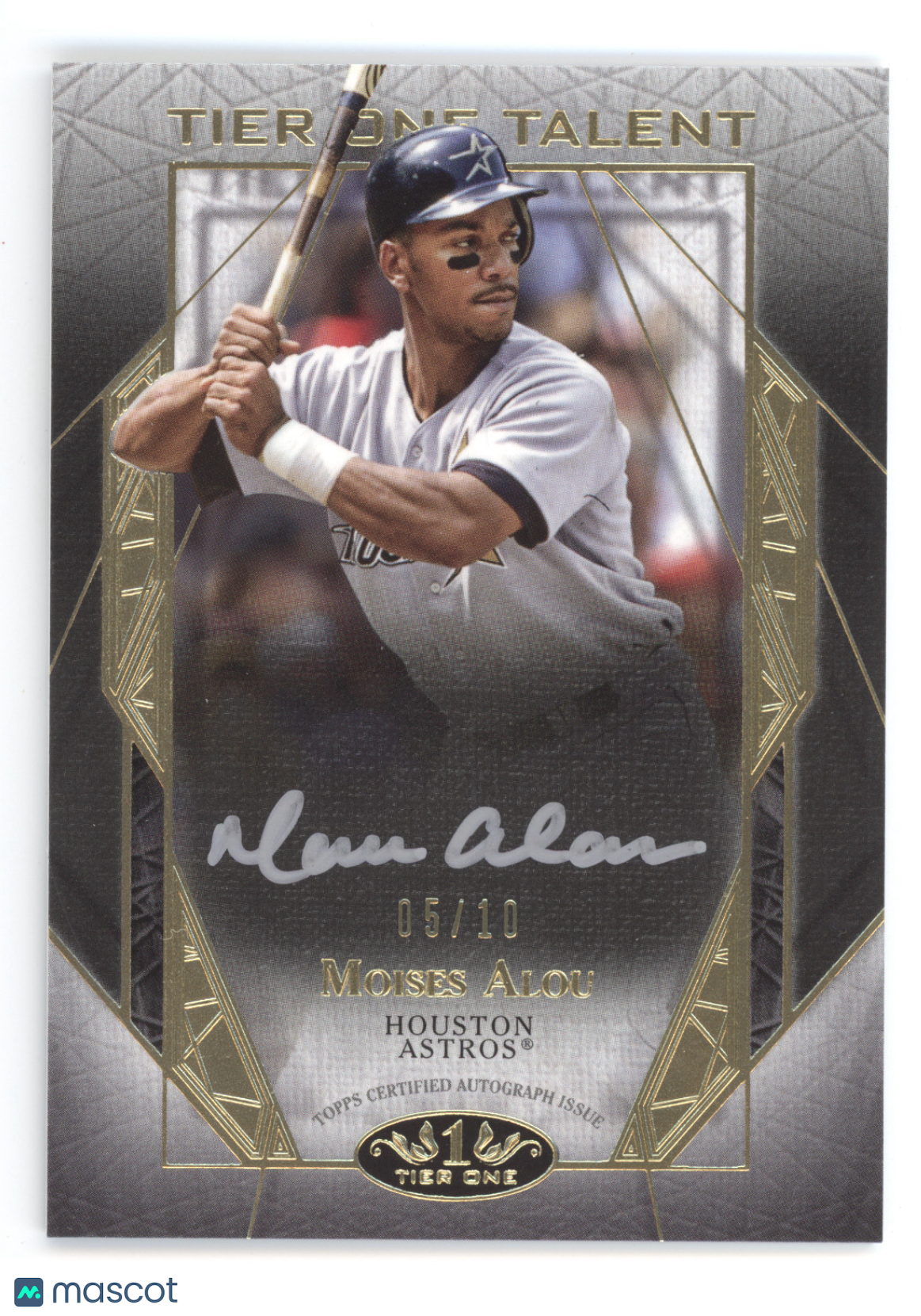2022 Topps Tier One Tier One Talent Moises Alou #T1TA-MA 05/10