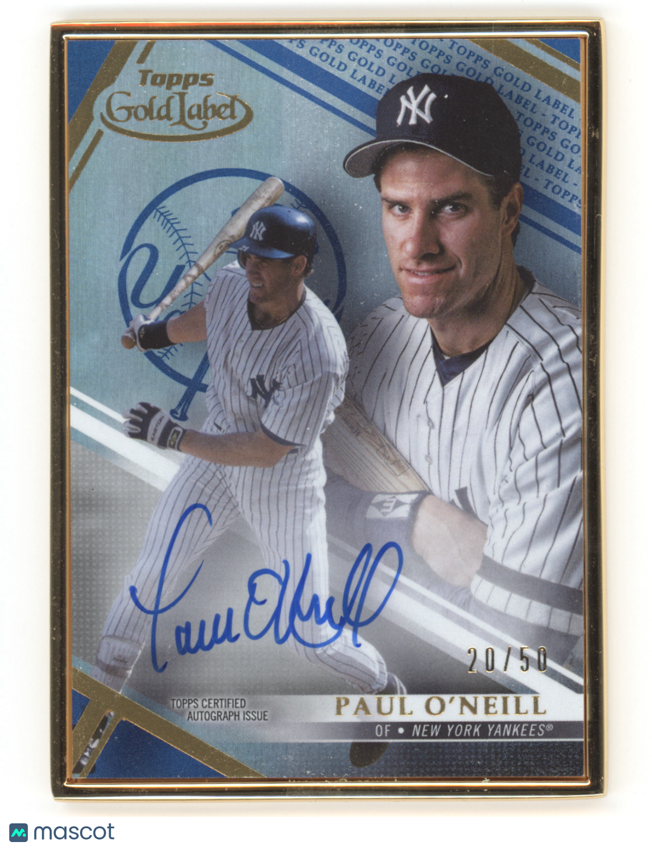 2021 Topps Gold Label Paul O'Neill #FA-PO Framed Autograph 20/50