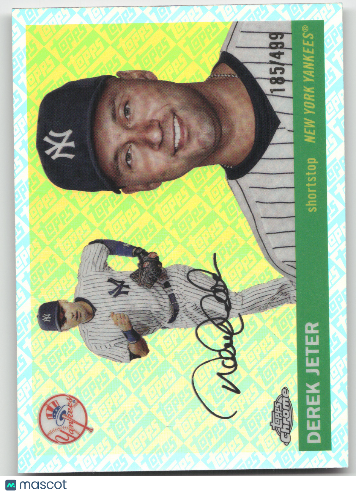 2025 Topps Chrome Platinum Derek Jeter #458 Topps Refractor 185/499