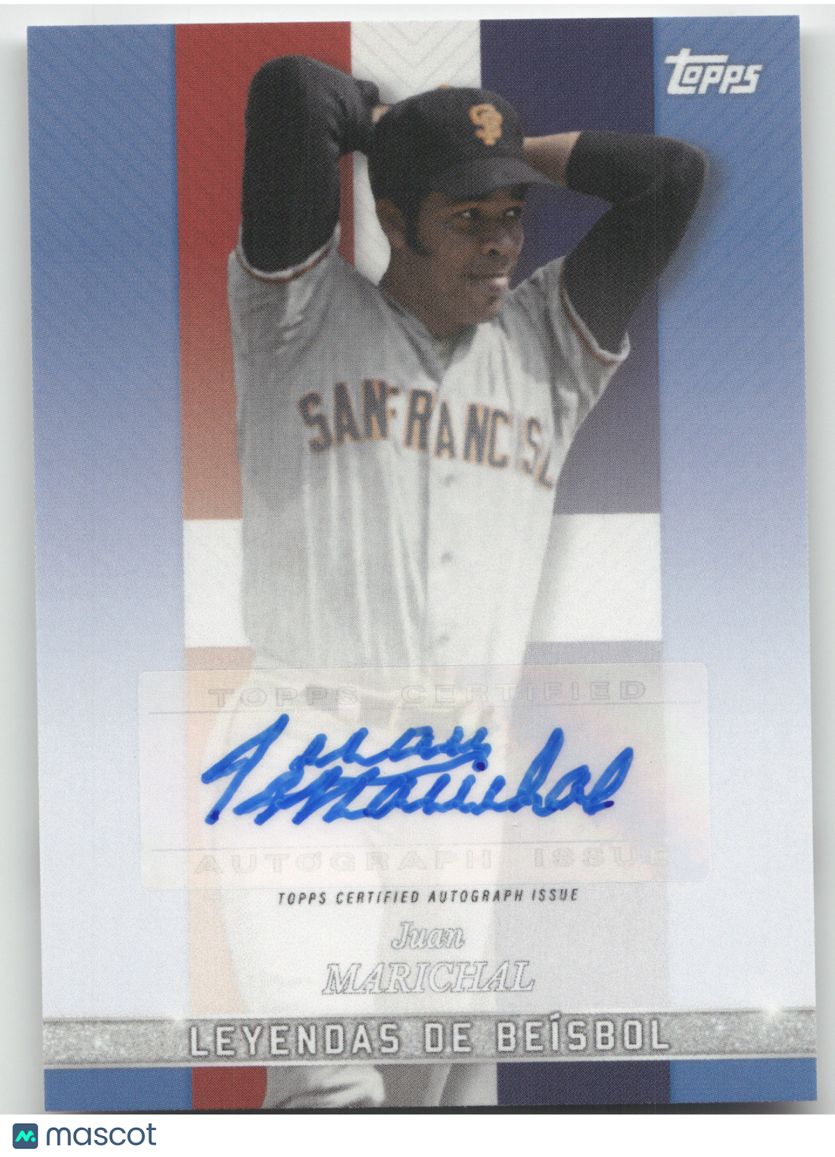 2022 Topps Leyendas de Béisbol Juan Marichal Auto #41-A 10/50