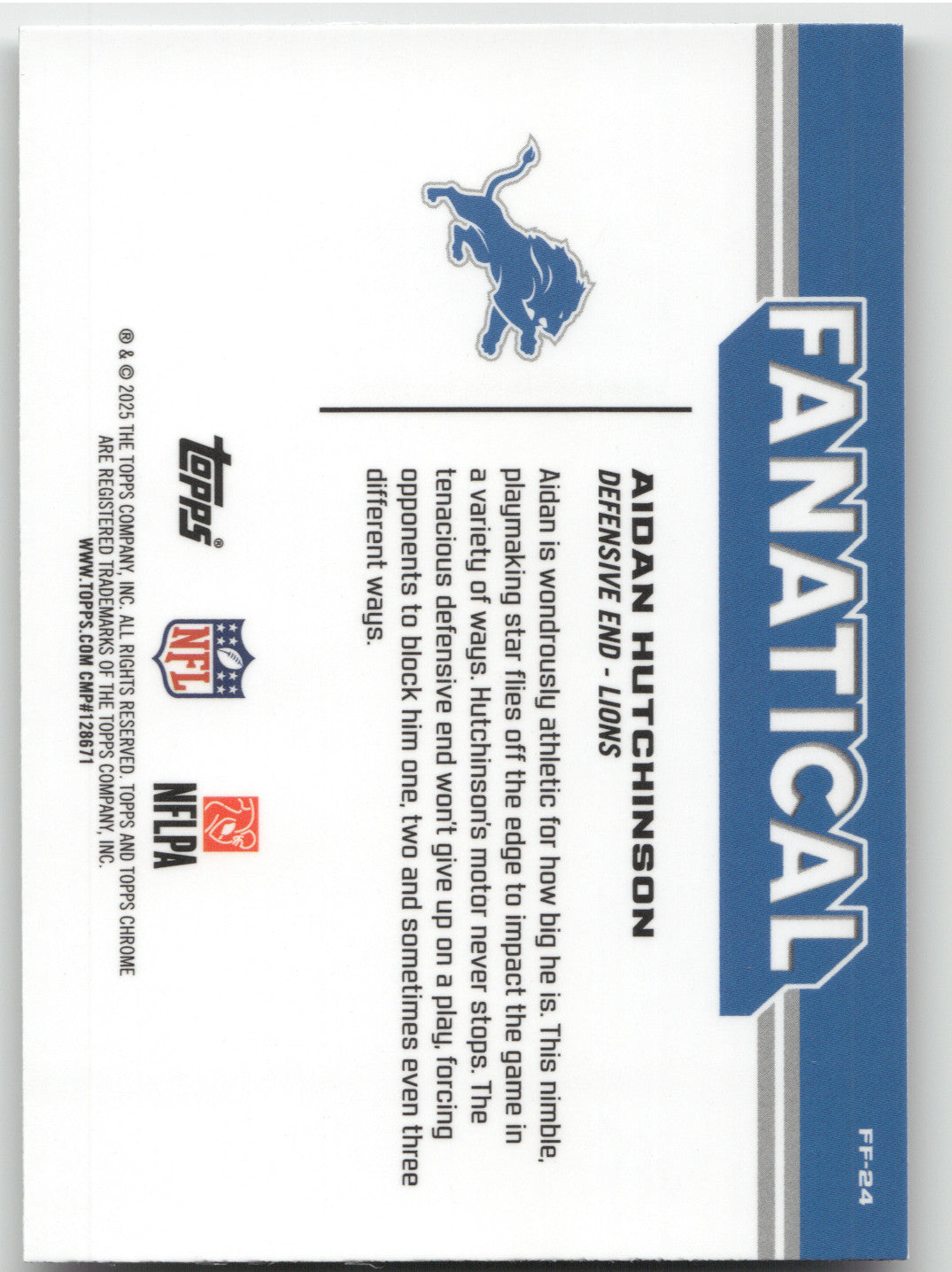 2025 Topps Chrome Fanatical Aidan Hutchinson #FF-24