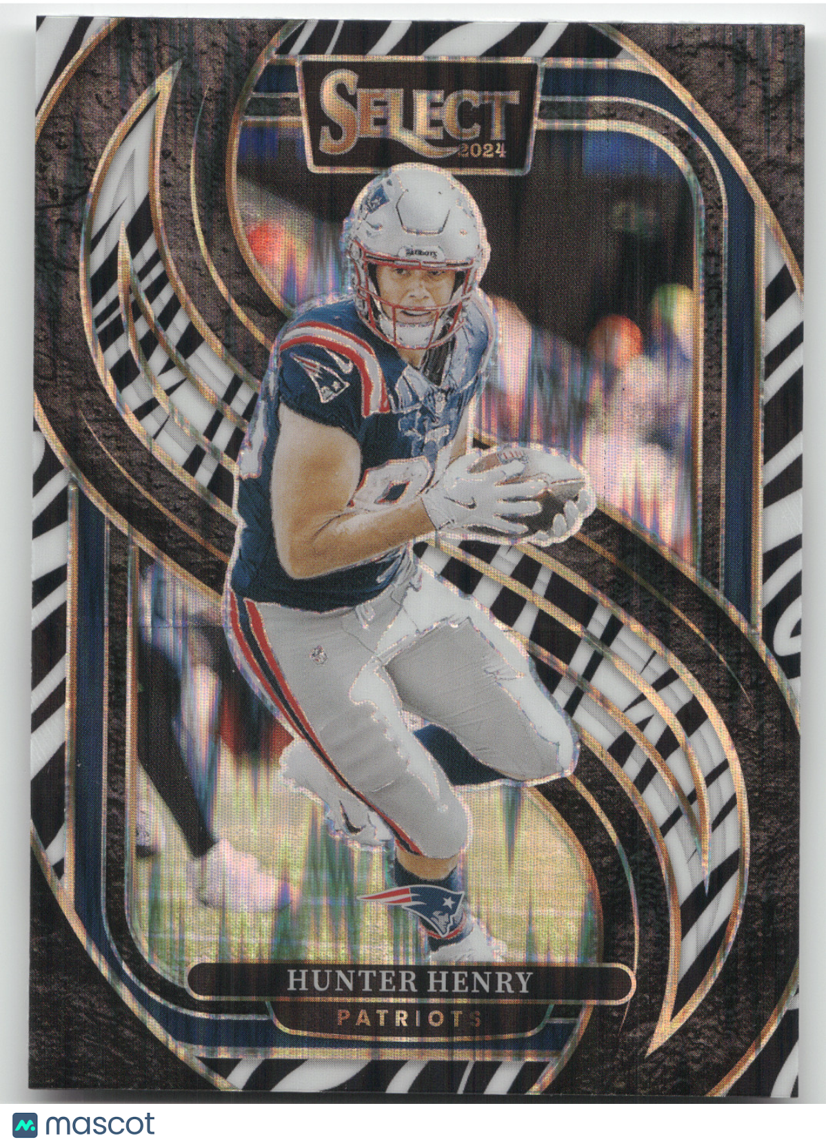 2025 Panini Select Prizm Hunter Henry #160 Zebra