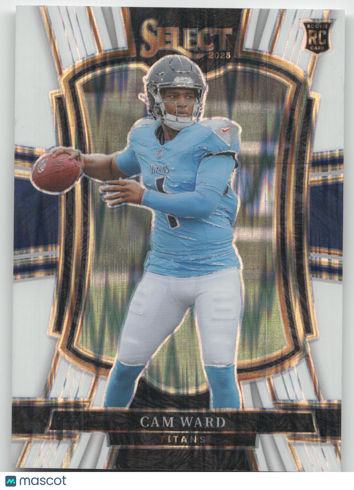 2025 Panini Select Football Premier Level Cam Ward #126 White Shock 180/799 RC