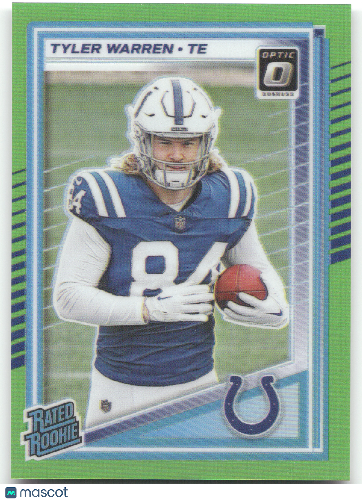 2025 Panini Donruss Optic Prizm Tyler Warren #234 Lime Green 47/50