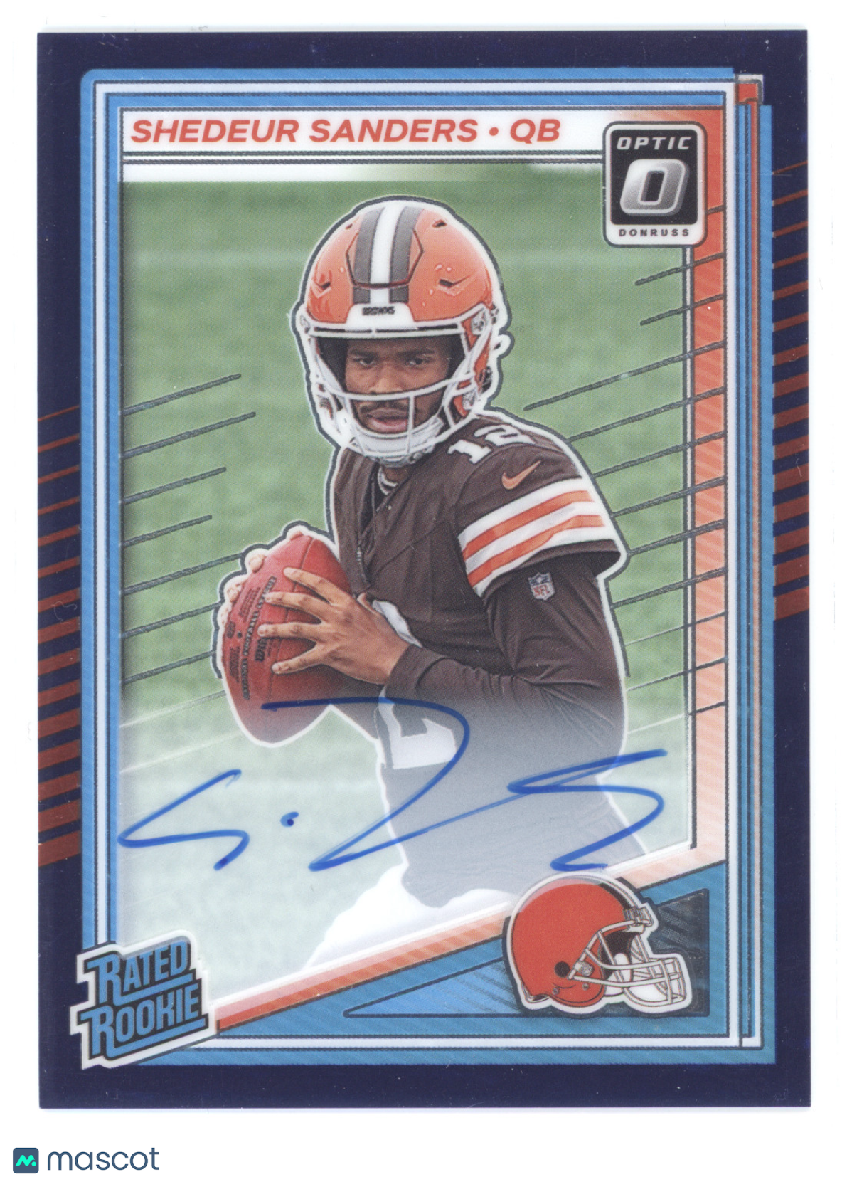 2025 Panini Donruss Optic Prizm Shedeur Sanders #203 Purple Stars 07/42 Auto
