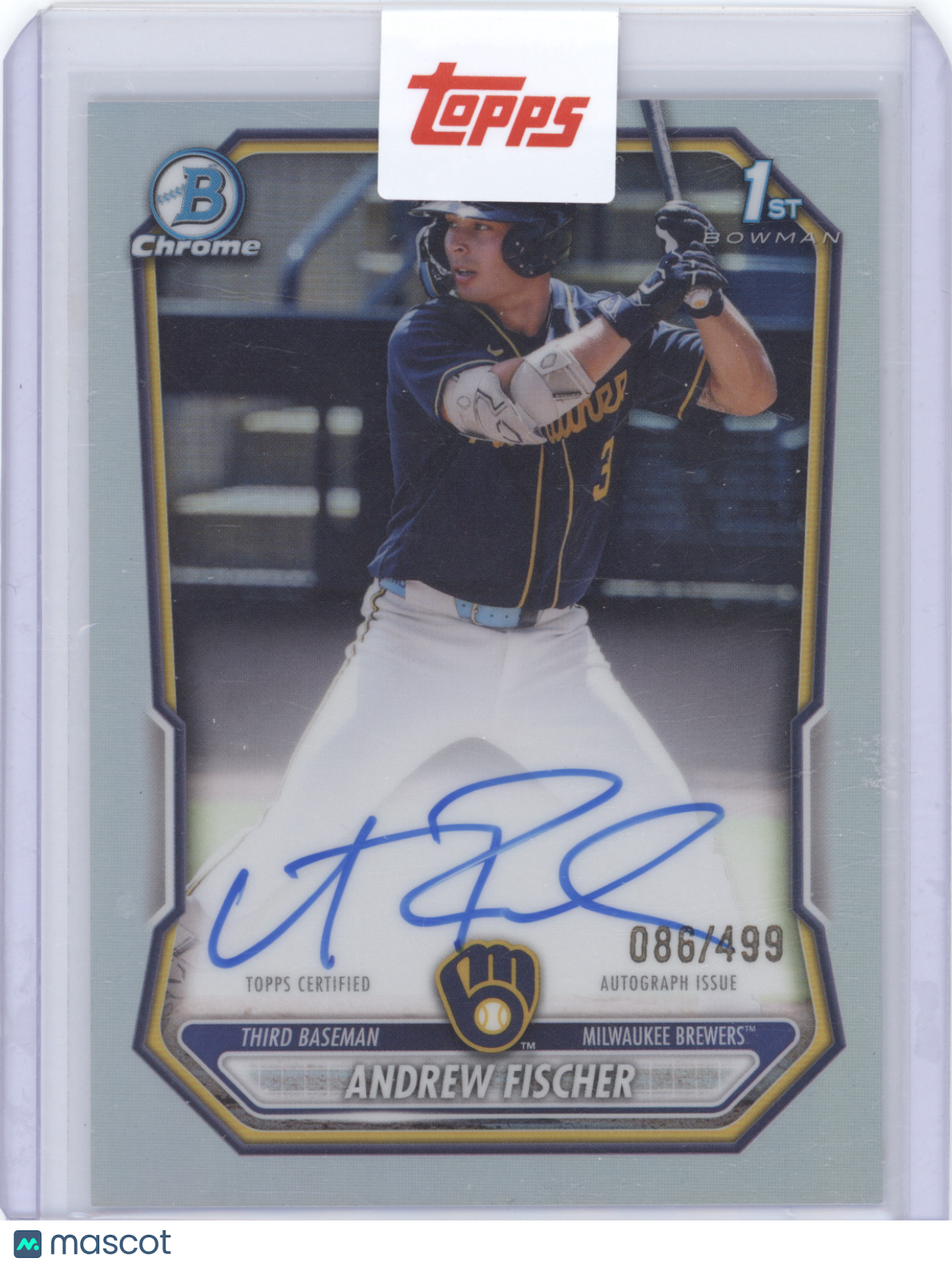 2026 Bowman Chrome Andrew Fischer Refractor Auto 086/499