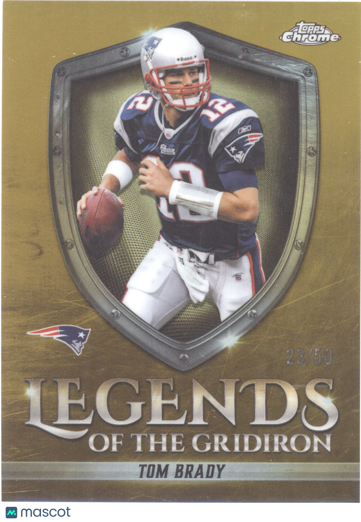 2025 Topps Chrome Legends of the Gridiron Tom Brady #LOG-9 Gold 23/50