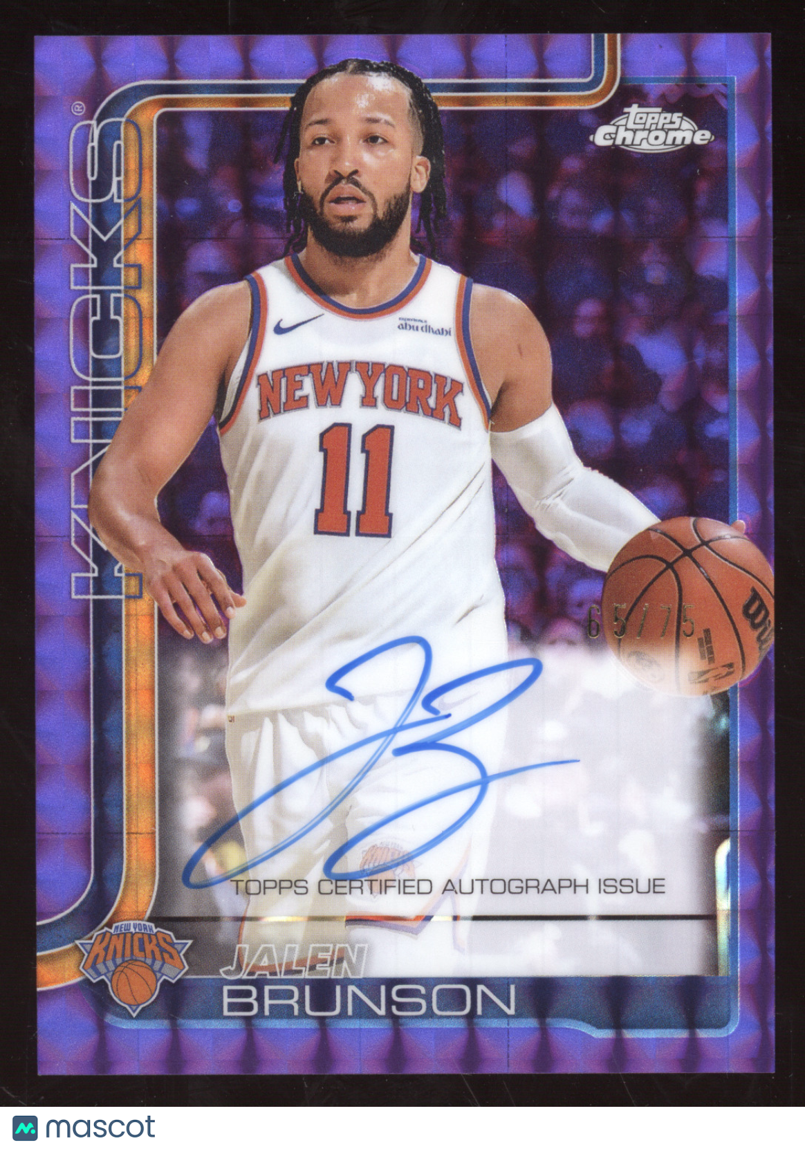 2025 Topps Chrome Jalen Brunson #TCA-JB Geometric Purple 65/75