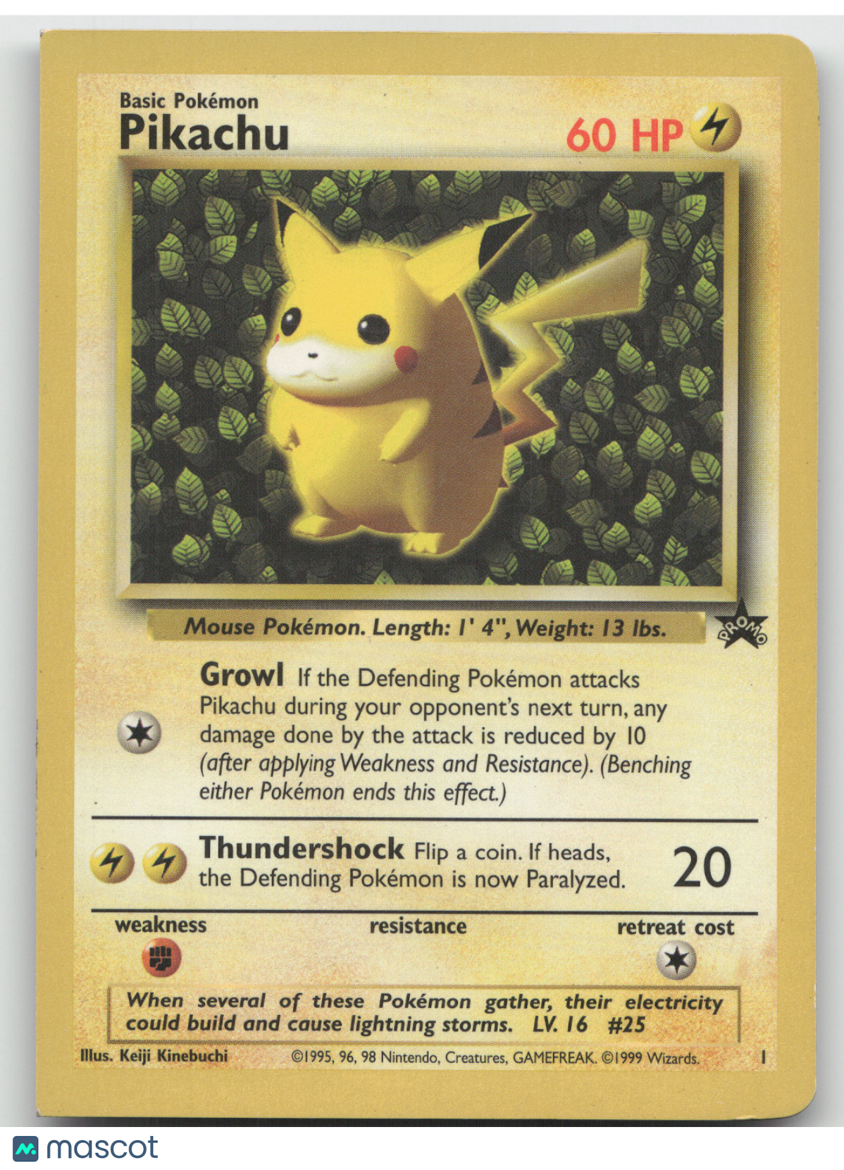 1999 Wizards Pikachu (miscut) Black Star Promo #1