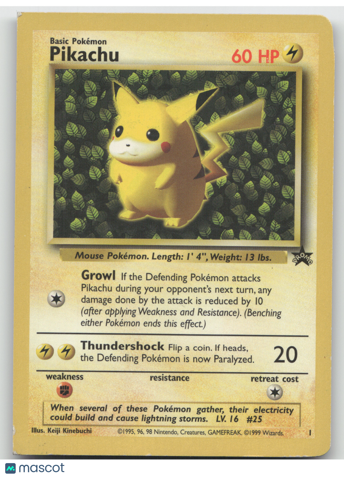 1999 Wizards Pikachu (miscut) Black Star Promo #1
