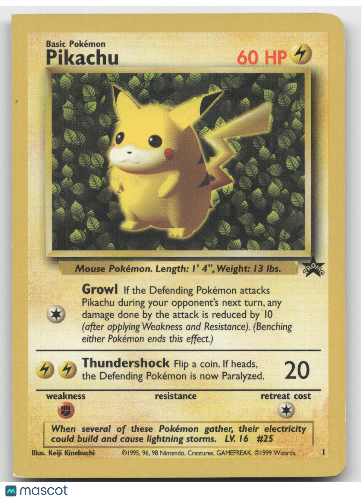 1999 Wizards Pikachu (miscut) Black Star Promo #1