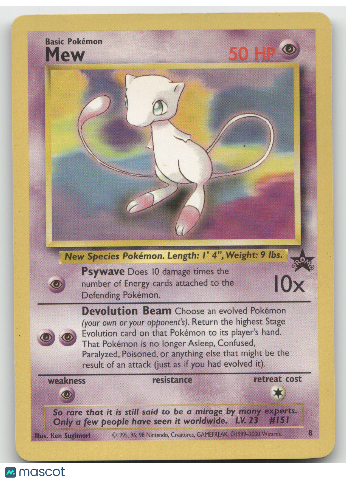 2000 Wizards Mew Black Star Promo #8
