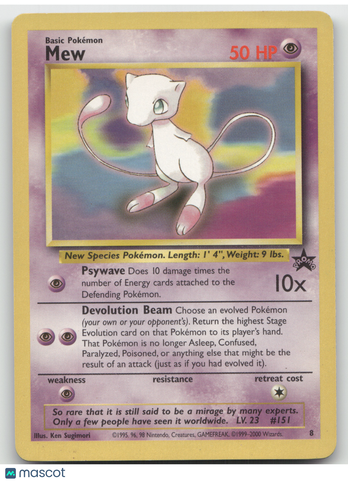 2000 Wizards Mew Black Star Promo #8