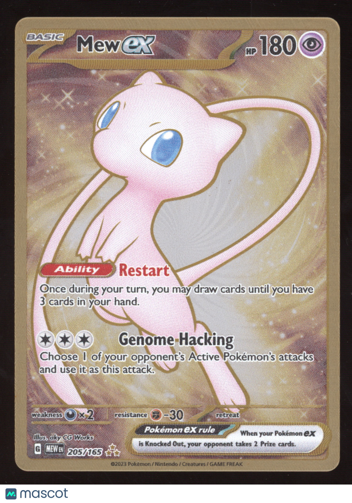 2023 Scarlet & Violet 151 Mew ex (metal card) Secret Rare #205/165
