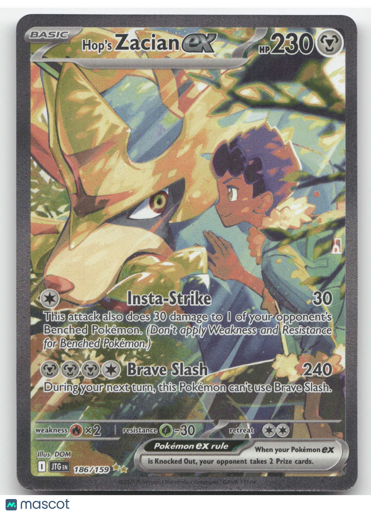 2025 Journey Together Hop's Zacian ex Secret Rare #186/159