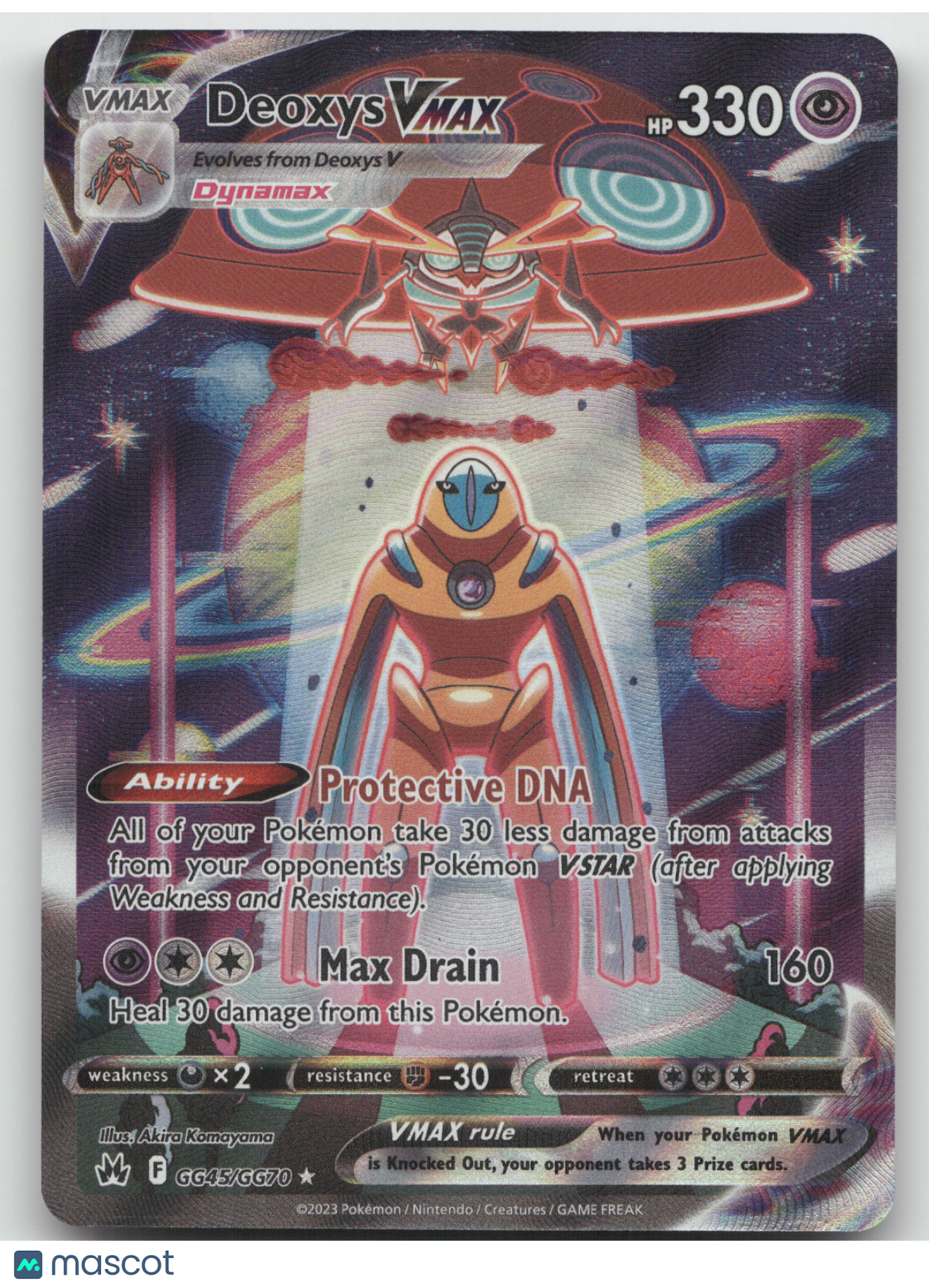 2023 Crown Zenith Deoxys VMAX Holo Rare #GG45/GG70