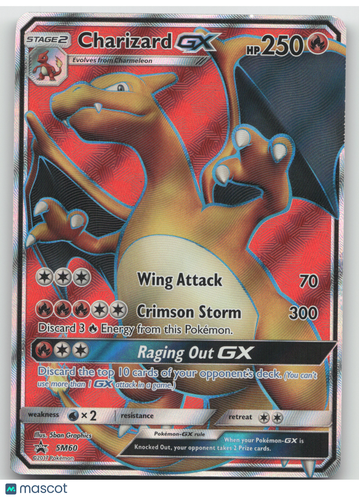 2017 Sun & Moon Charizard GX Black Star Promo #SM60