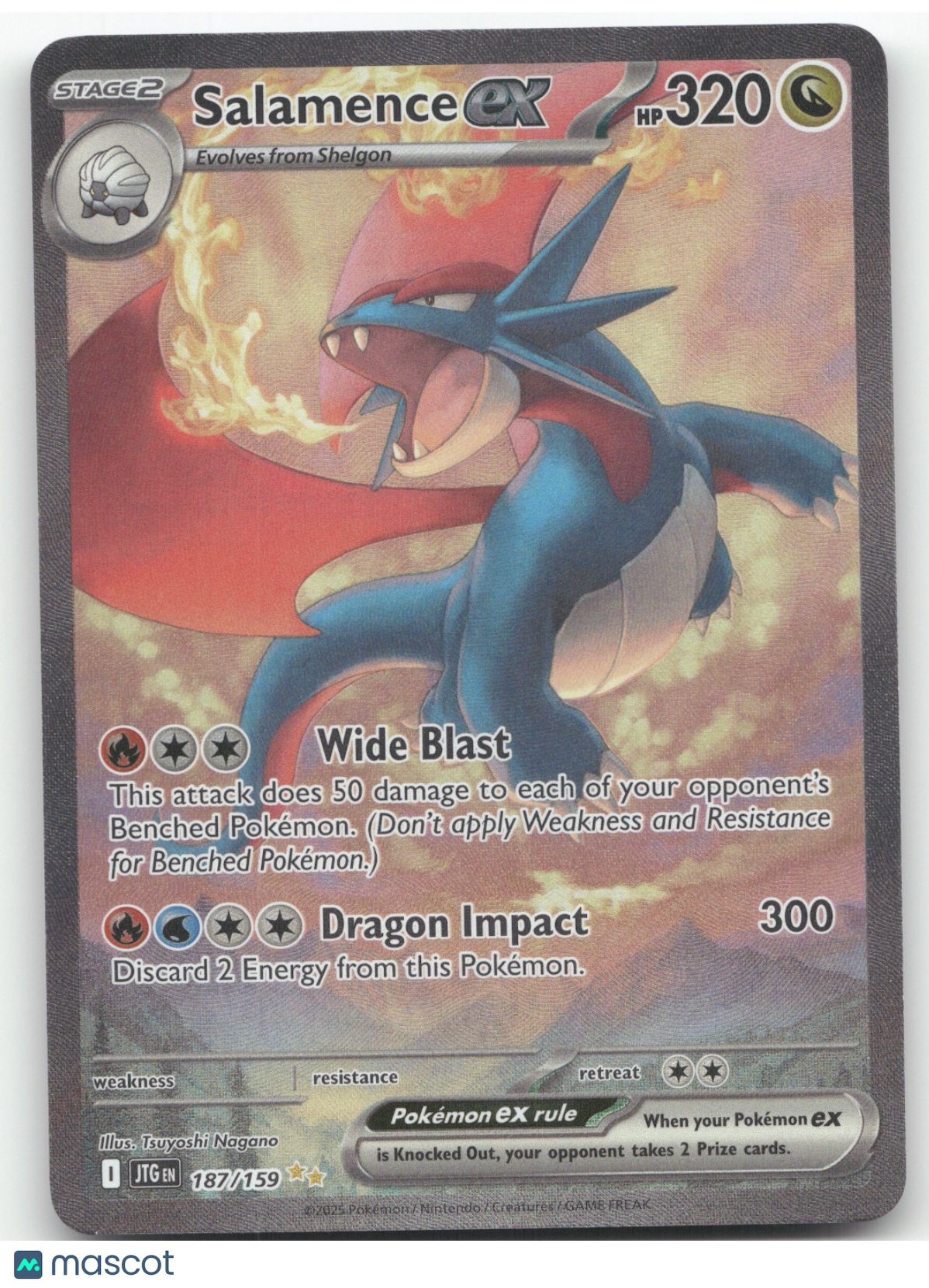 2025 Journey Together Salamence ex Secret Rare #187/159