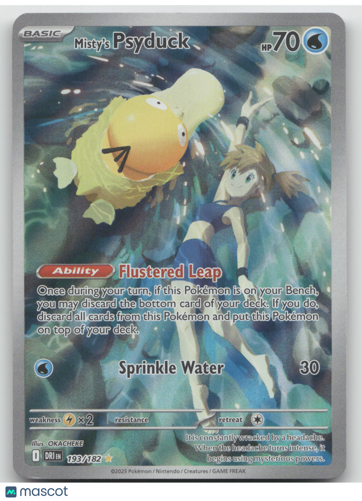 2025 Destined Rivals Misty's Psyduck Secret Rare #193/182