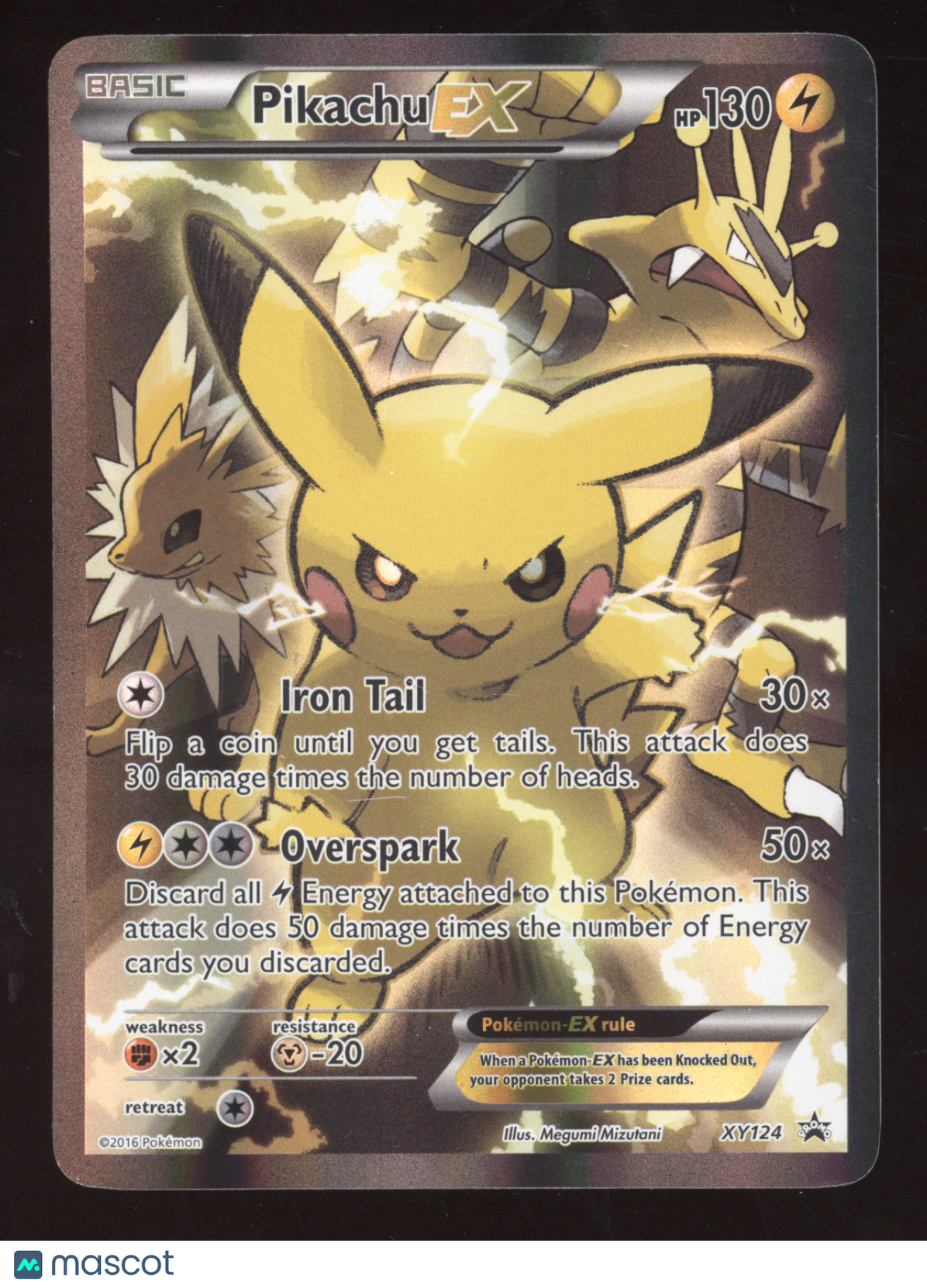 2016 XY Evolutions Pikachu EX Black Star Promo #XY124