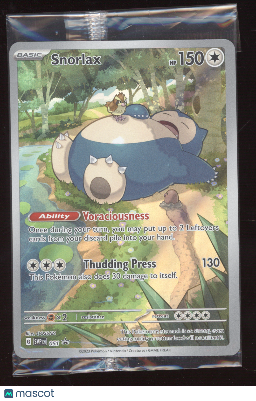 2023 Scarlet & Violet 151 Snorlax (sealed) Black Star Promo #051