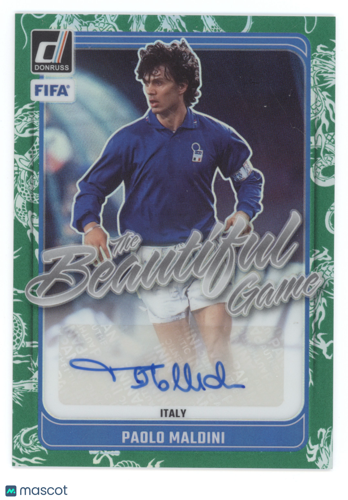 2024 Panini Donruss The Beautiful Game Paolo Maldini #BG-PM Dragon Scale 15/99