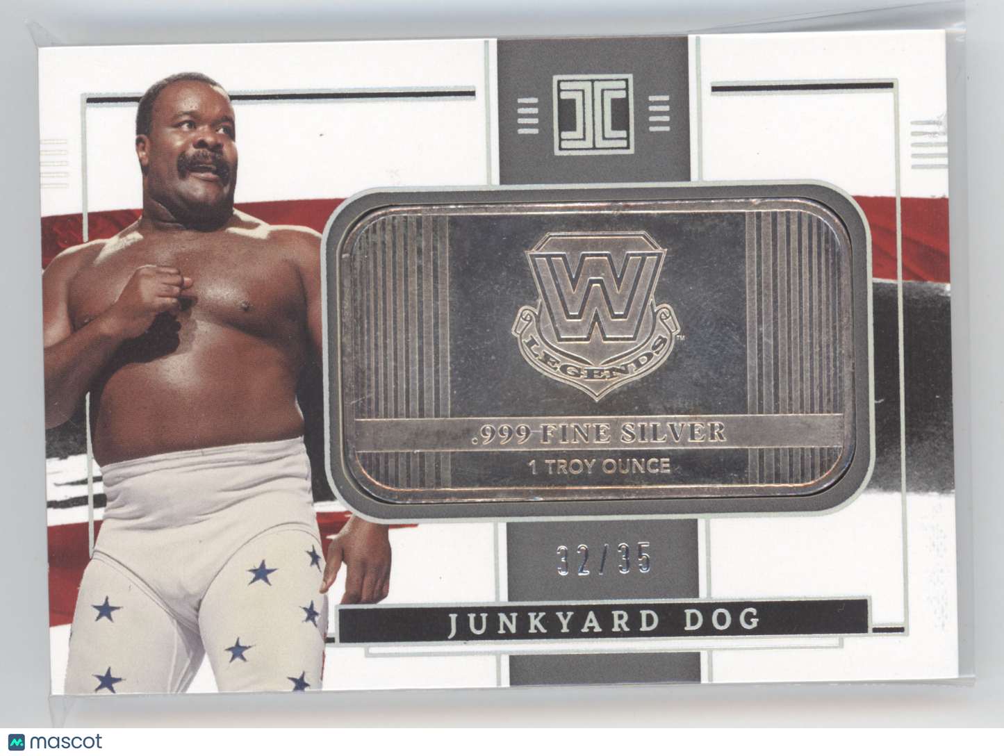 2022 Panini Impeccable Junkyard Dog #1 - 1 Troy Ounce .999 Fine Silver Bar 32/35