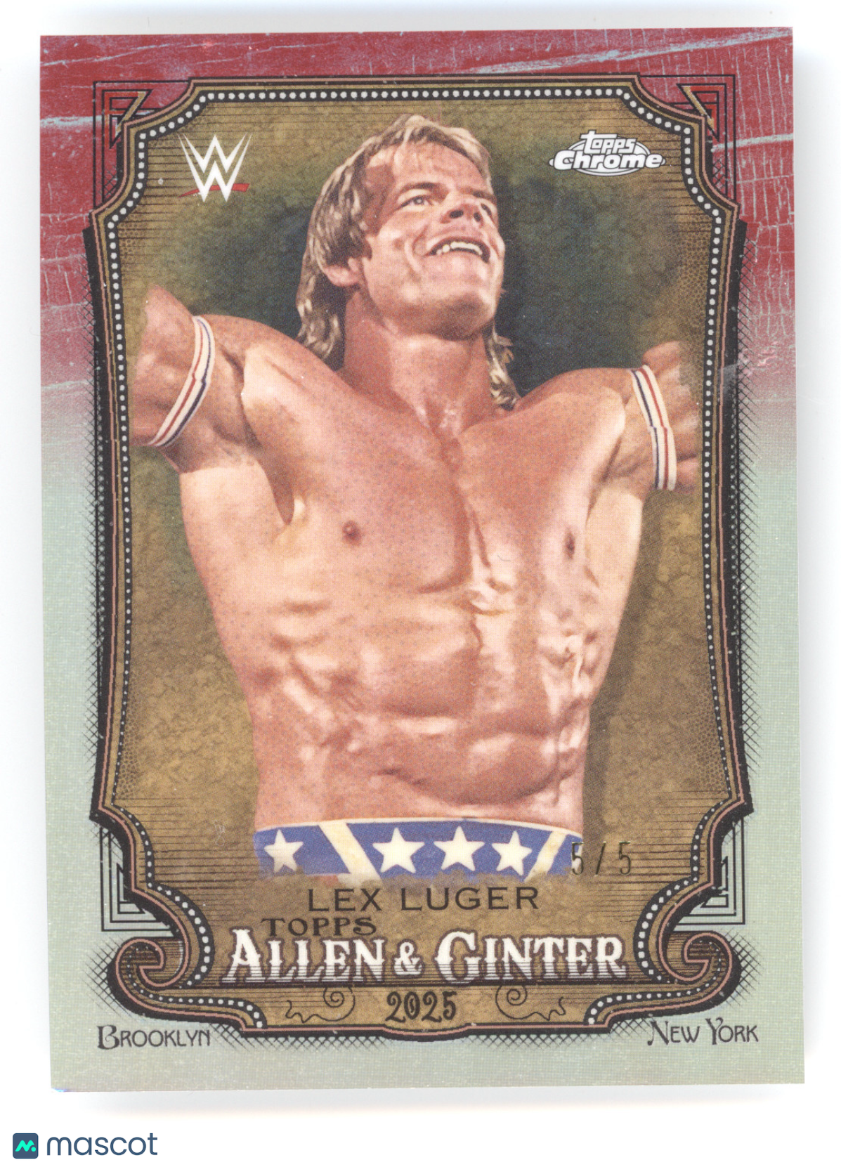 2025 Topps Chrome WWE Allen & Ginter Lex Luger #AG-LEX Red Refractor 5/5