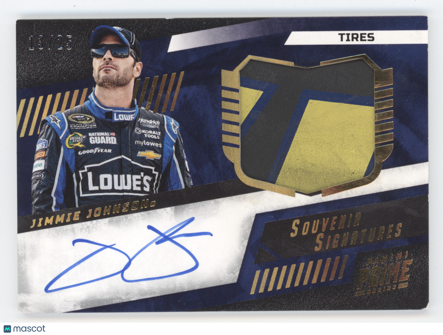 2023 Panini Prime Racing Souvenir Signatures Jimmie Johnson #SSF-JJ 13/25