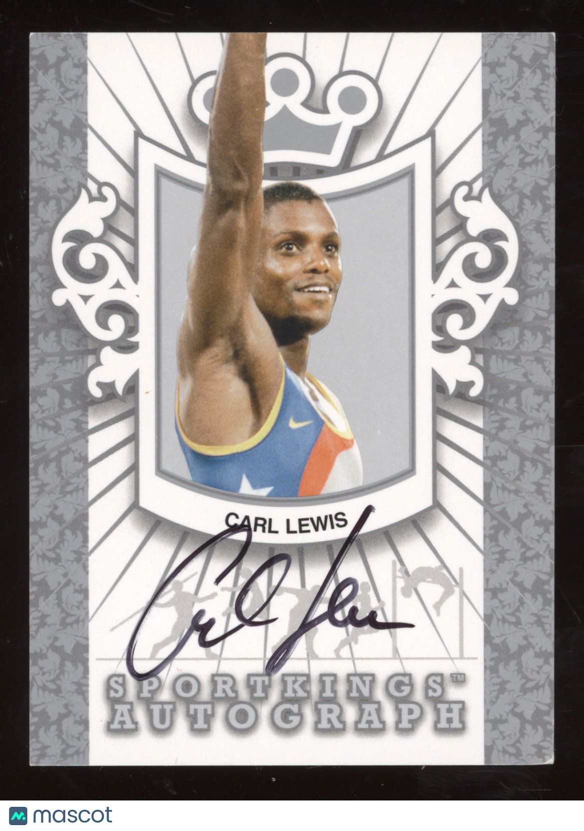2012 SportKings Series F Autographs Carl Lewis #A-CL1 Silver Version