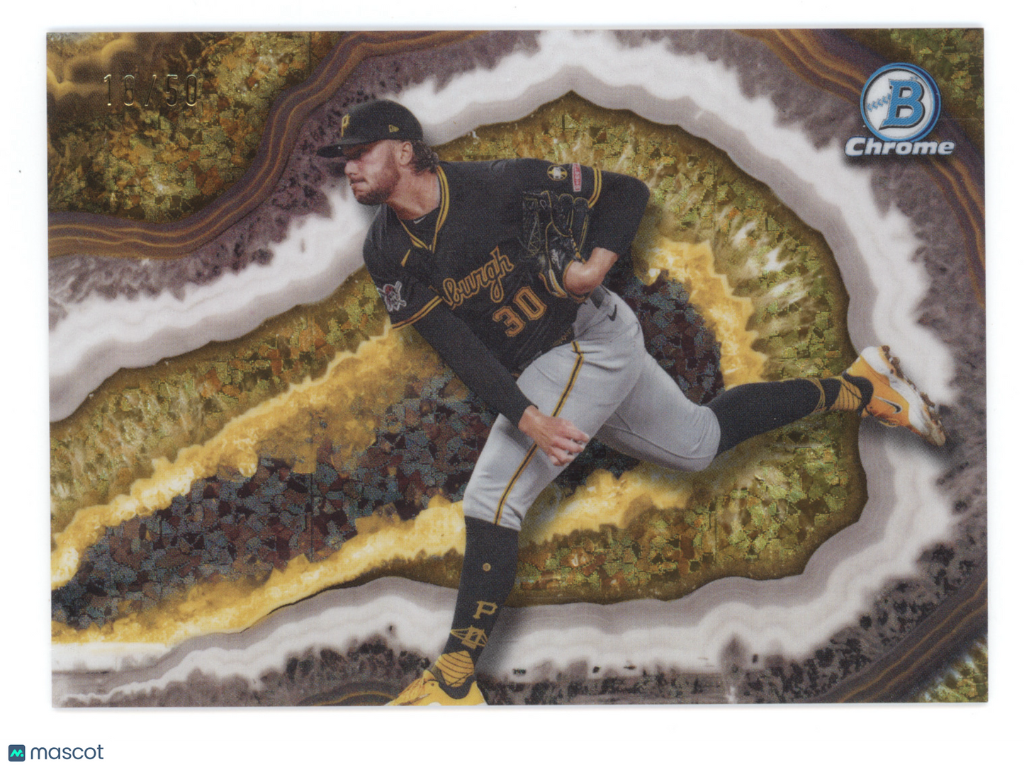 2026 Bowman Chrome Crystallized Paul Skenes #BWC-16 Gold Refractor 18/50