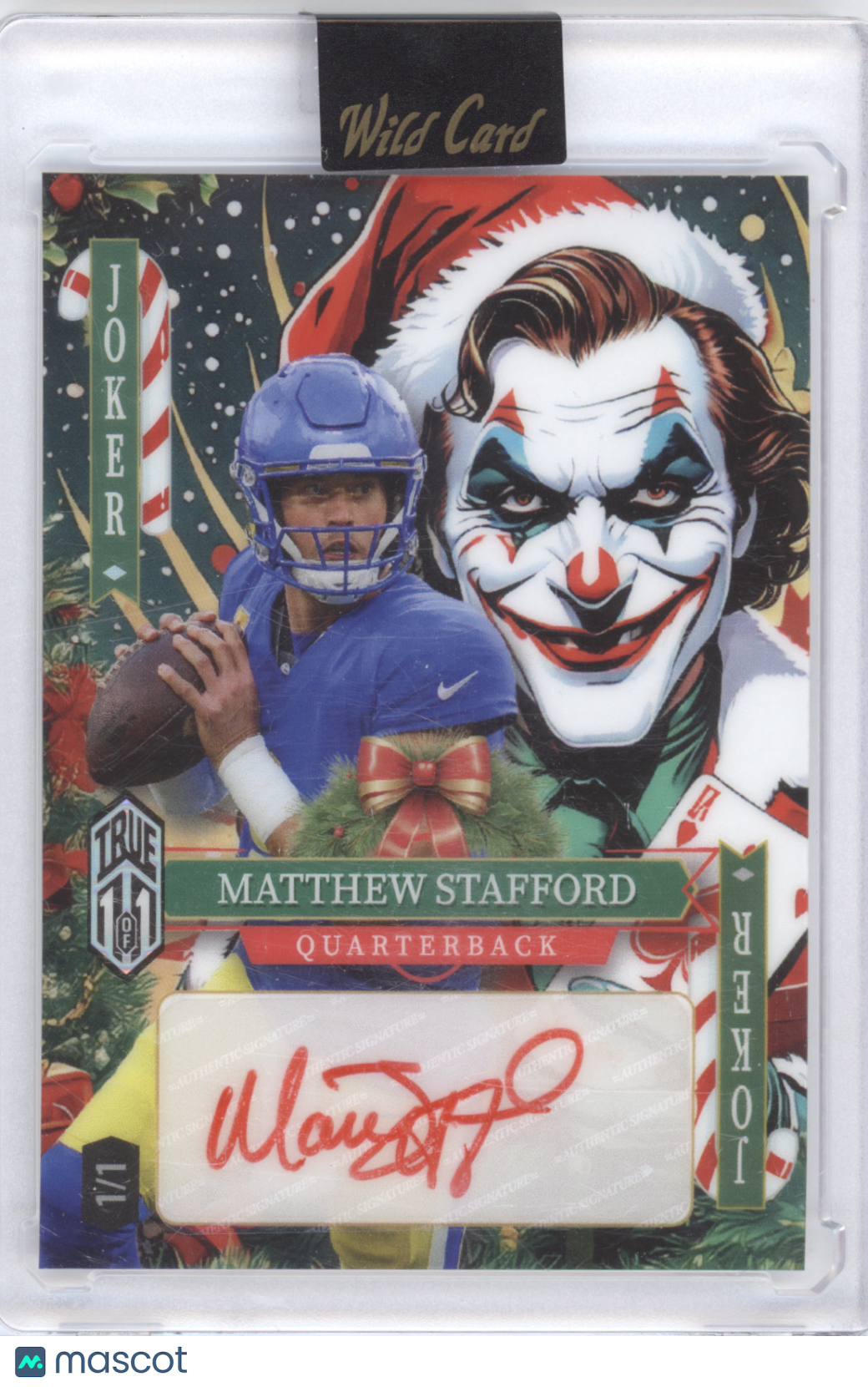 2025 Wild Card Jokers Wild Matthew Stafford #SDJWXM-MSAit02 True 1 of 1 1/1