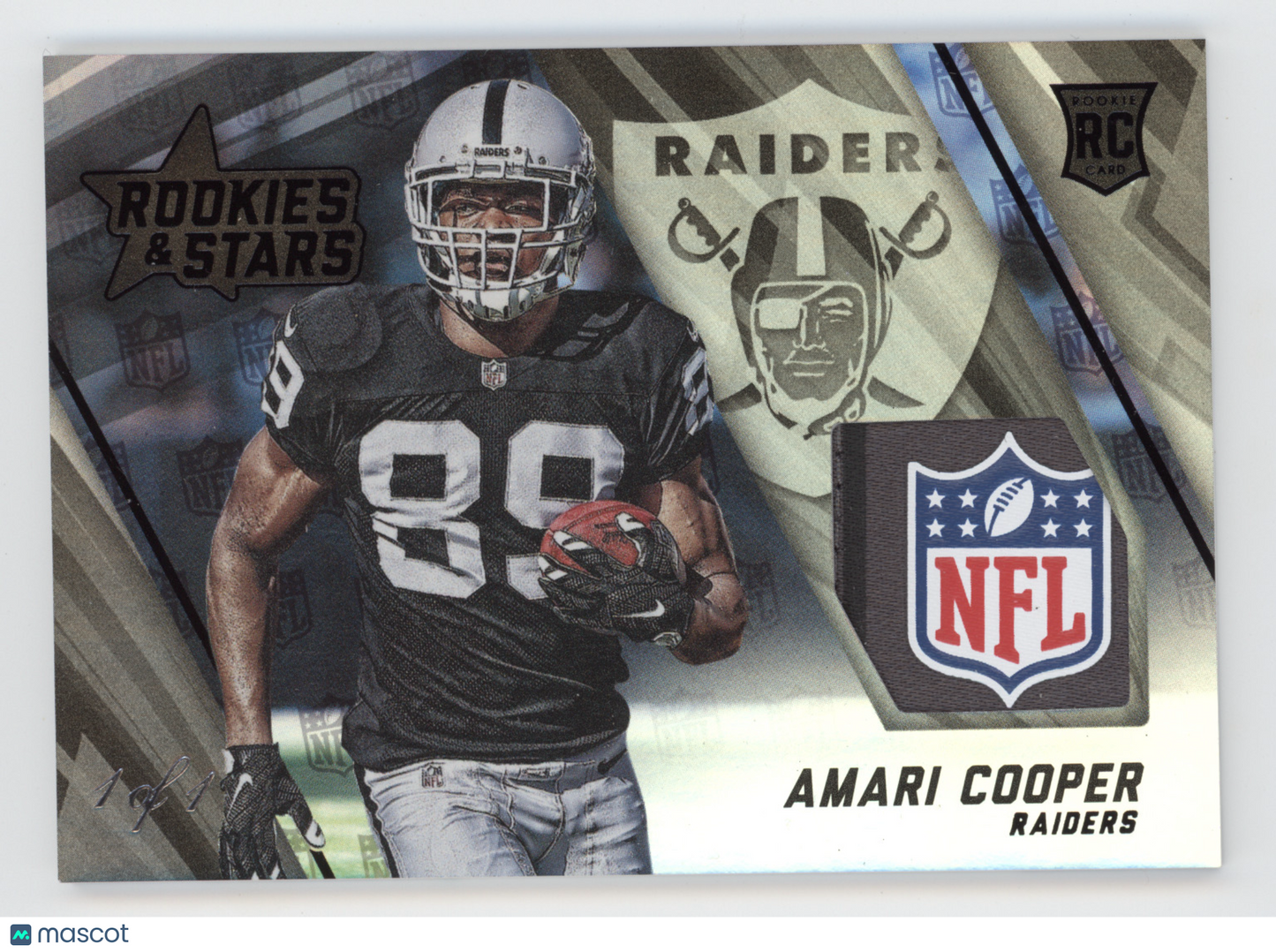 2015 Panini Rookies & Stars Amari Cooper #RJ23 1 of 1 RC NFL Shield Patch