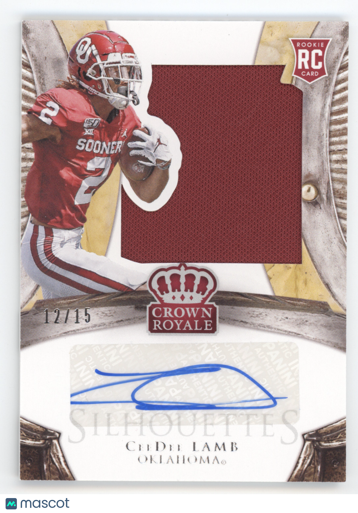 2020 Panini Chronicles Draft Picks Crown Royale CeeDee Lamb #5 Silhouettes 12/15