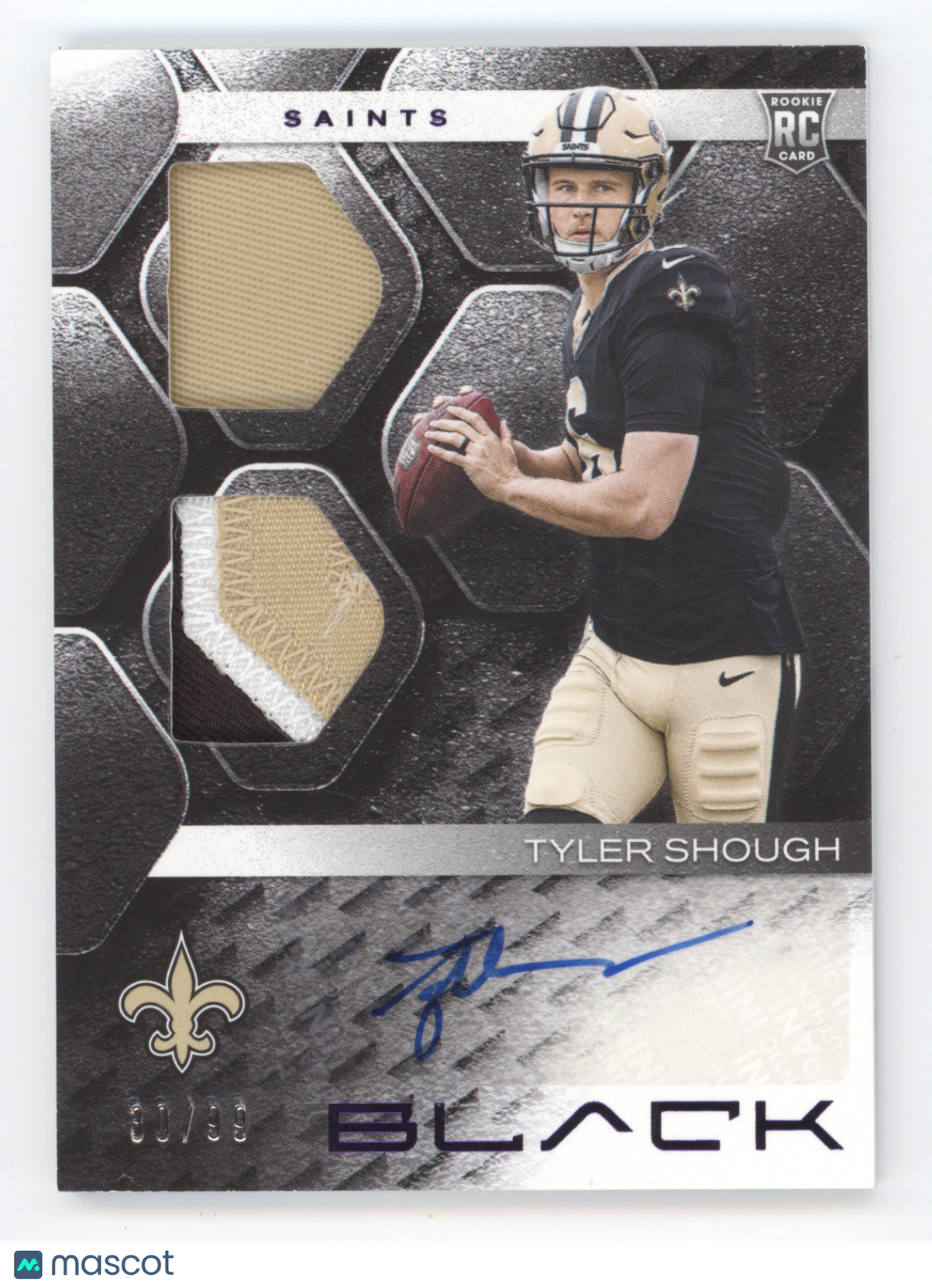 2025 Panini Black Tyler Shough #RSM-TSH Rokkie Signature Materials - Royal 30/99