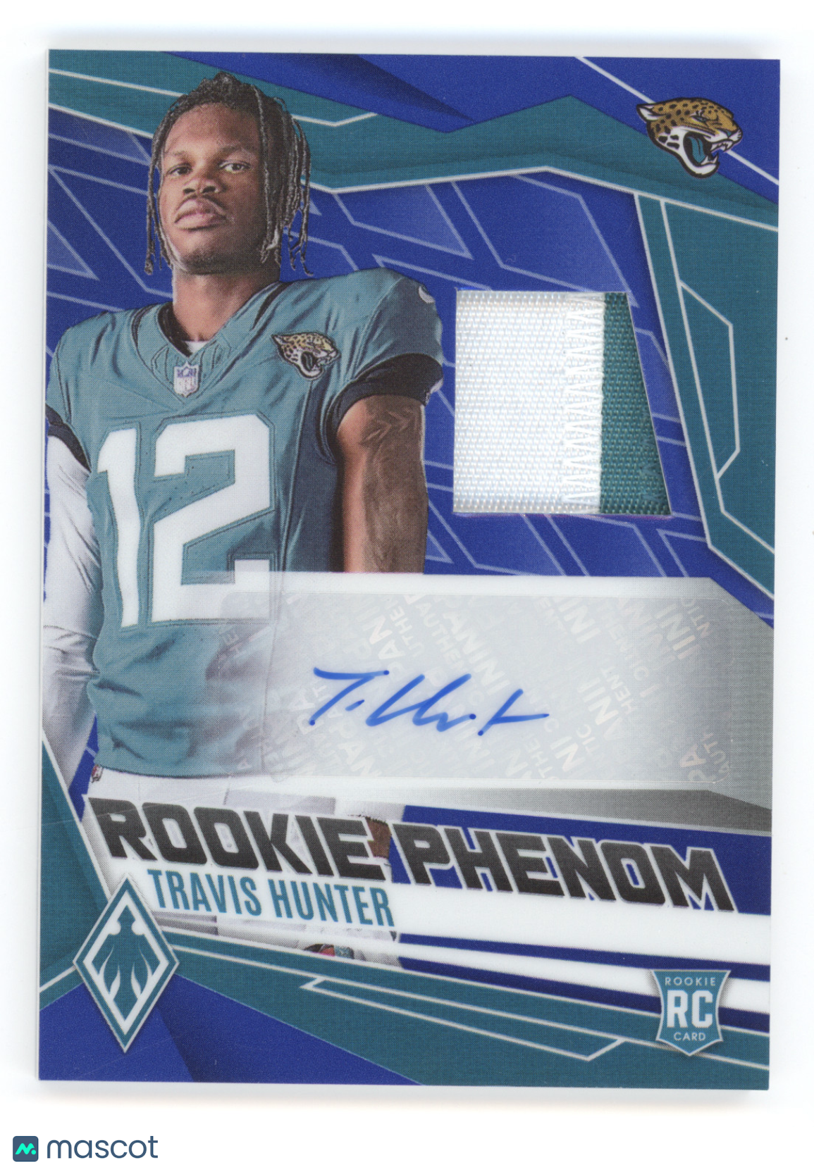 2025 Panini Phoenix Rookie Phenom Autograph Travis Hunter #RPJ-THR Blue 32/49 RC