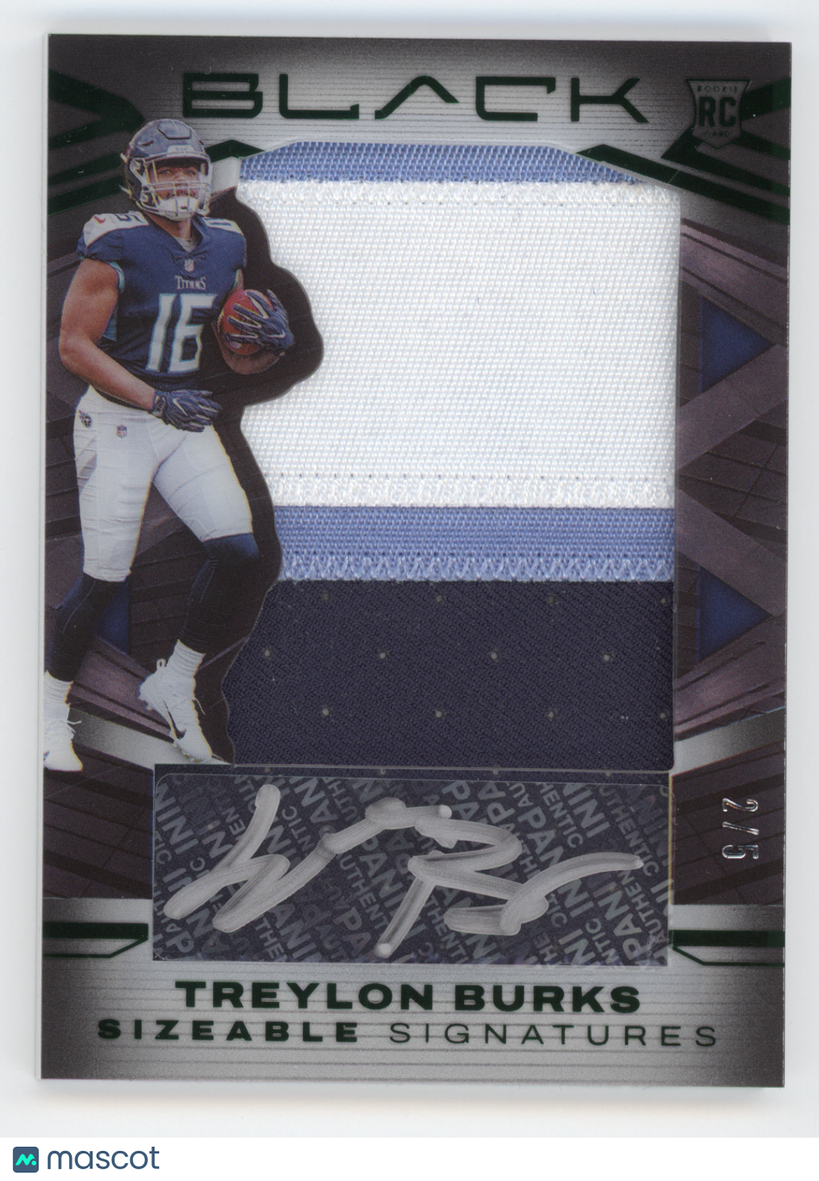 2022 Panini Black Sizeable Signatures Treylon Burks #SSR-TBU 2/5 RC
