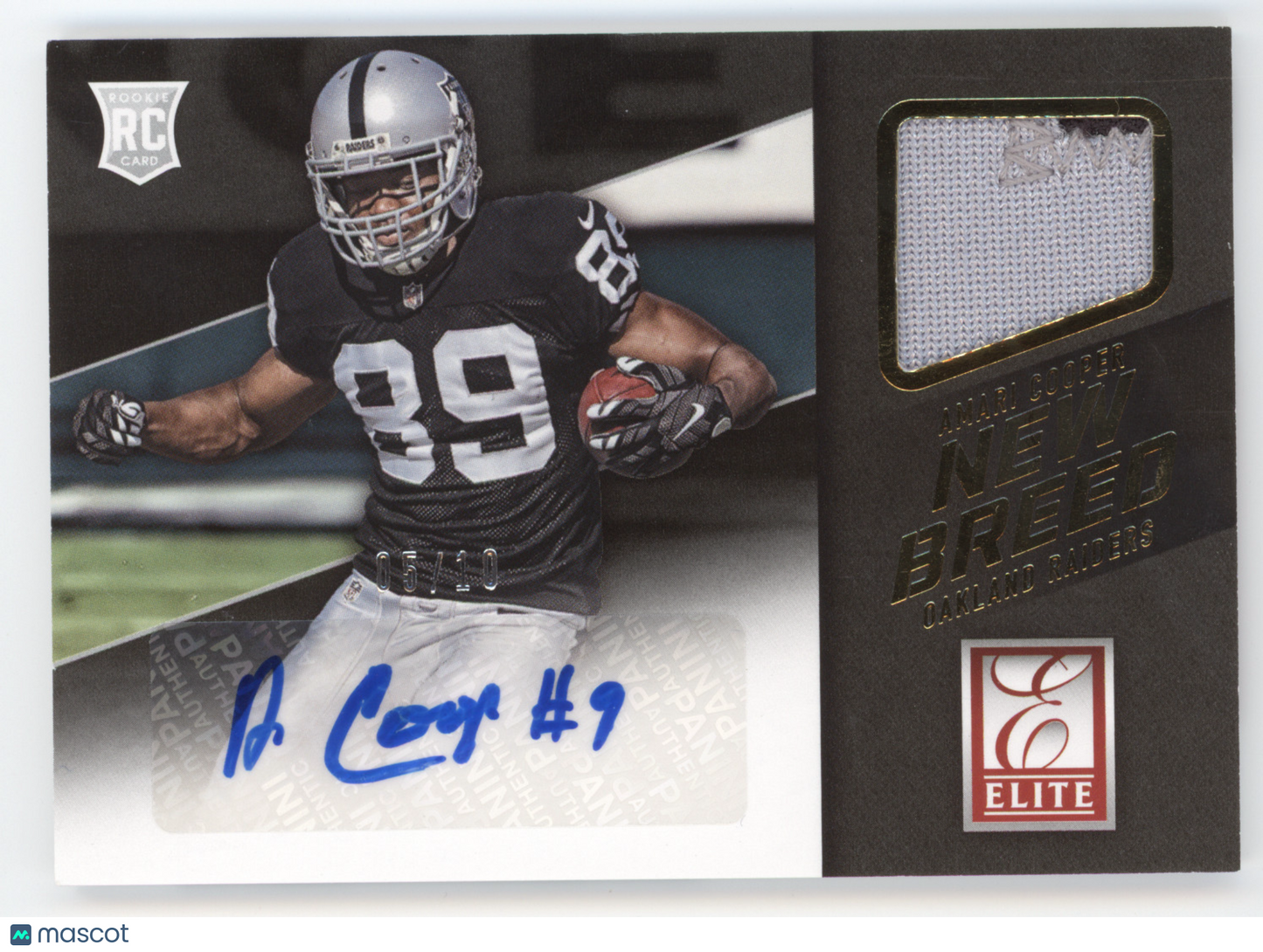 2015 Panini Donruss Elite New Breed Amari Cooper #NBA-AC 05/10 Jersey Patch RC