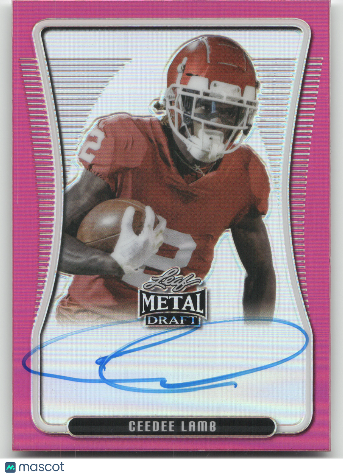 2020 Leaf Metal Draft Autographs CeeDee Lamb #BAP-CL2 Pink 20/20