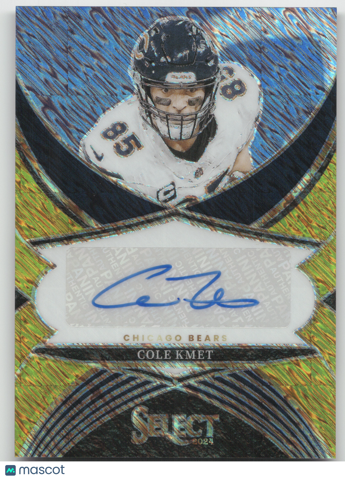 2024 Panini Select Signatures Cole Kmet #SSP-CKT Gold 01/10