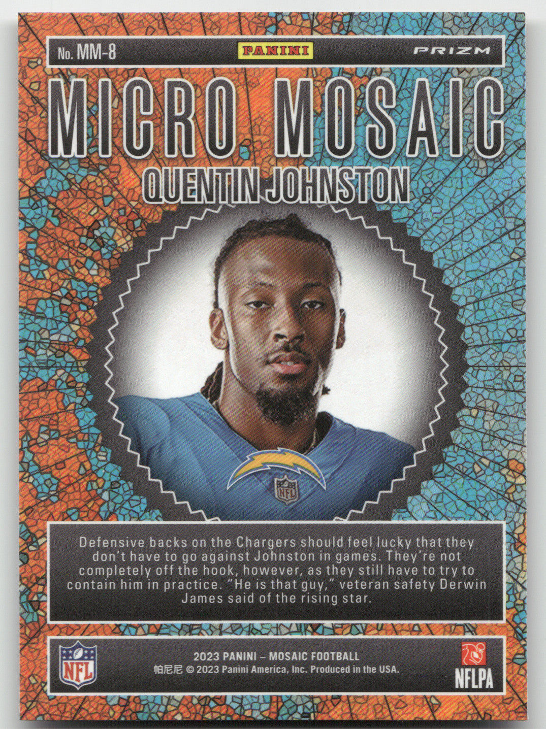 2023 Panini Mosaic Micro Mosaic Quentin Johnston #MM-8 RC
